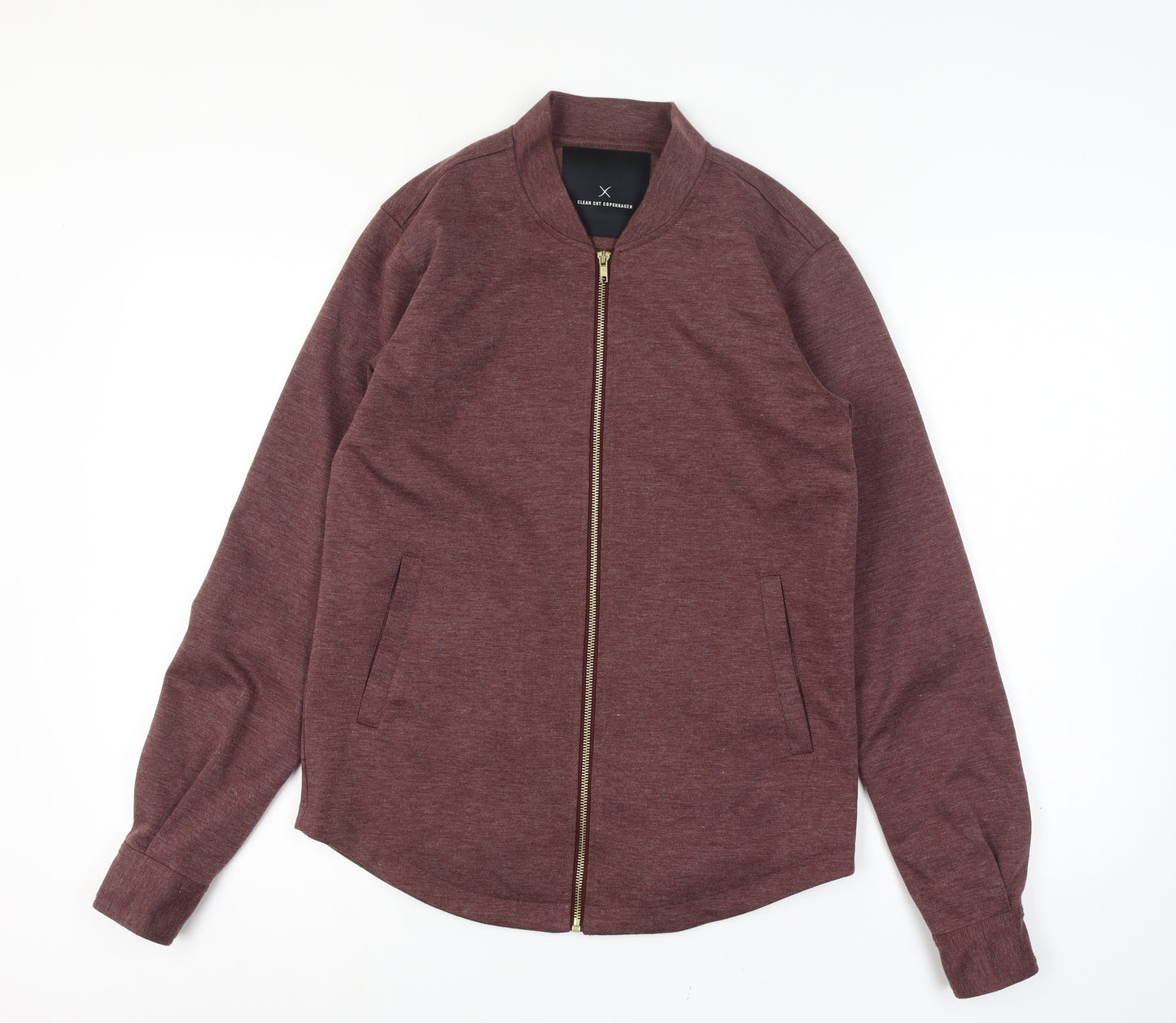Clean Cut Copenhagen Men's Brown Bomber Jacket Size M Zip Up Cotton Blend