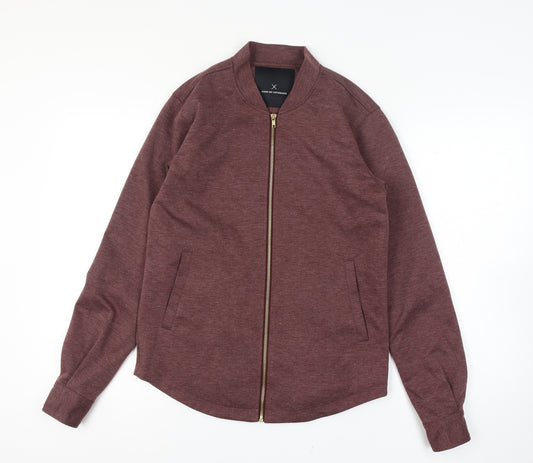 Clean Cut Copenhagen Men's Brown Bomber Jacket Size M Zip Up Cotton Blend