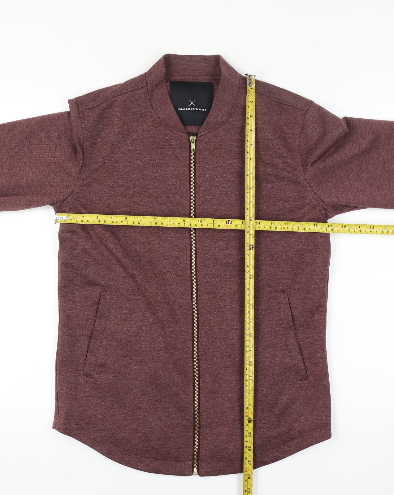 Clean Cut Copenhagen Men's Brown Bomber Jacket Size M Zip Up Cotton Blend