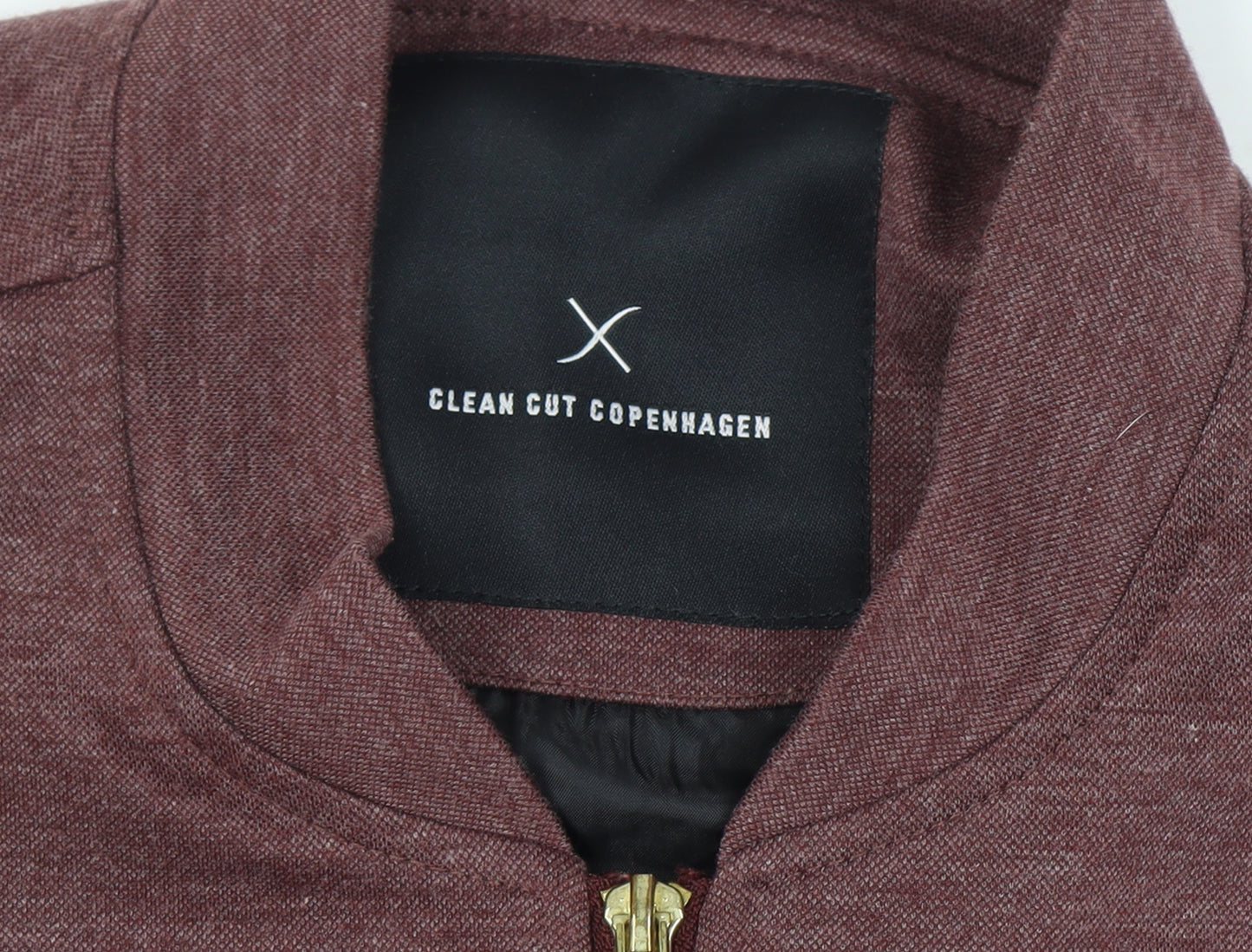 Clean Cut Copenhagen Men's Brown Bomber Jacket Size M Zip Up Cotton Blend