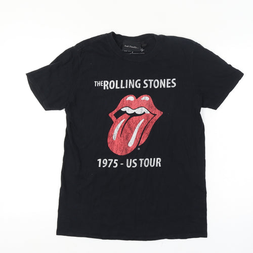 And Finally Men’s Black The Rolling Stones 1975 US Tour Graphic T-Shirt Size S