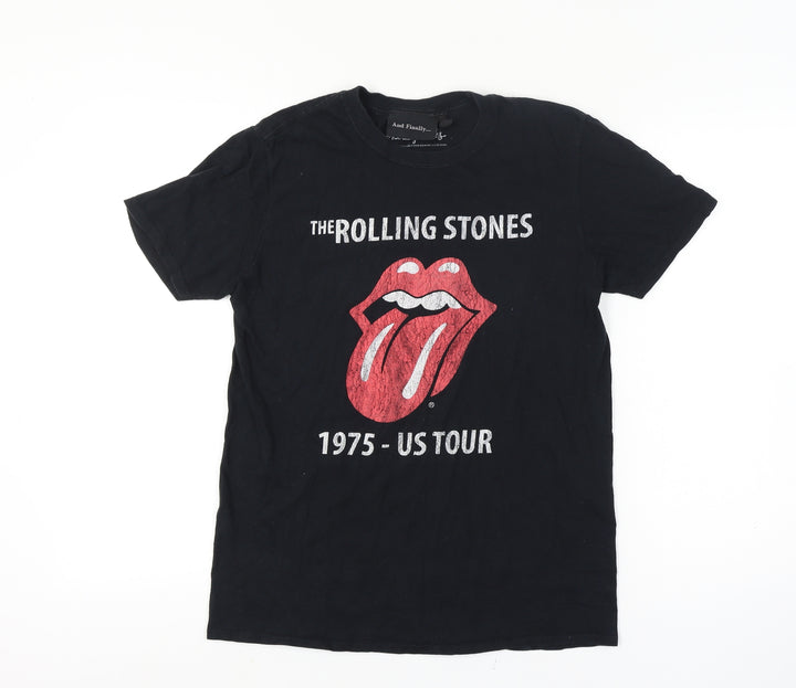 And Finally Men’s Black The Rolling Stones 1975 US Tour Graphic T-Shirt Size S