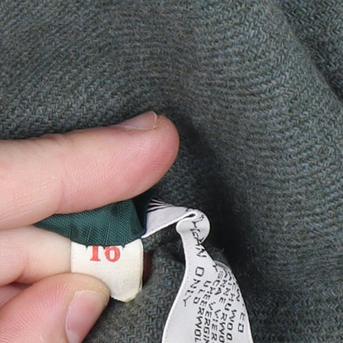 Glenscot Women Vintage Green Pure Wool Two-Button Blazer UK 16