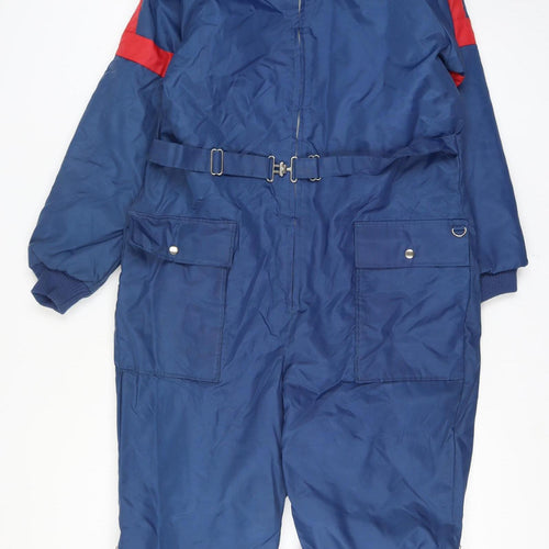 Sears Men's Blue M Insulated Nylon Belted Winter Snow Pants