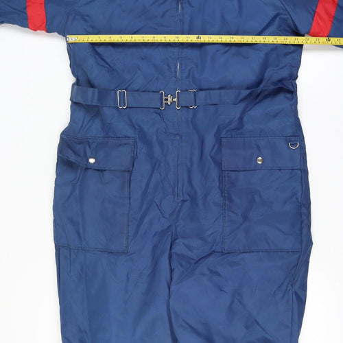 Sears Men's Blue M Insulated Nylon Belted Winter Snow Pants