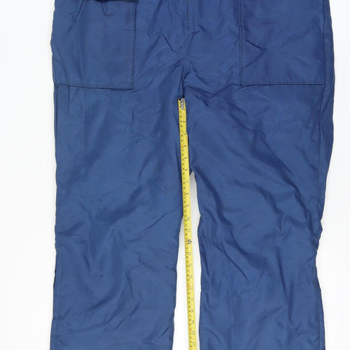 Sears Men's Blue M Insulated Nylon Belted Winter Snow Pants