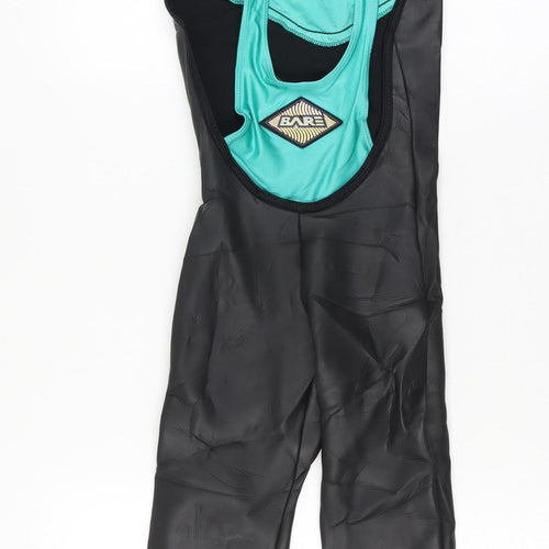 BARE Womens Black & Aqua Sleeveless Short Leg Wetsuit S