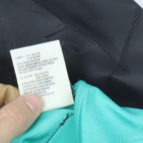BARE Womens Black & Aqua Sleeveless Short Leg Wetsuit S