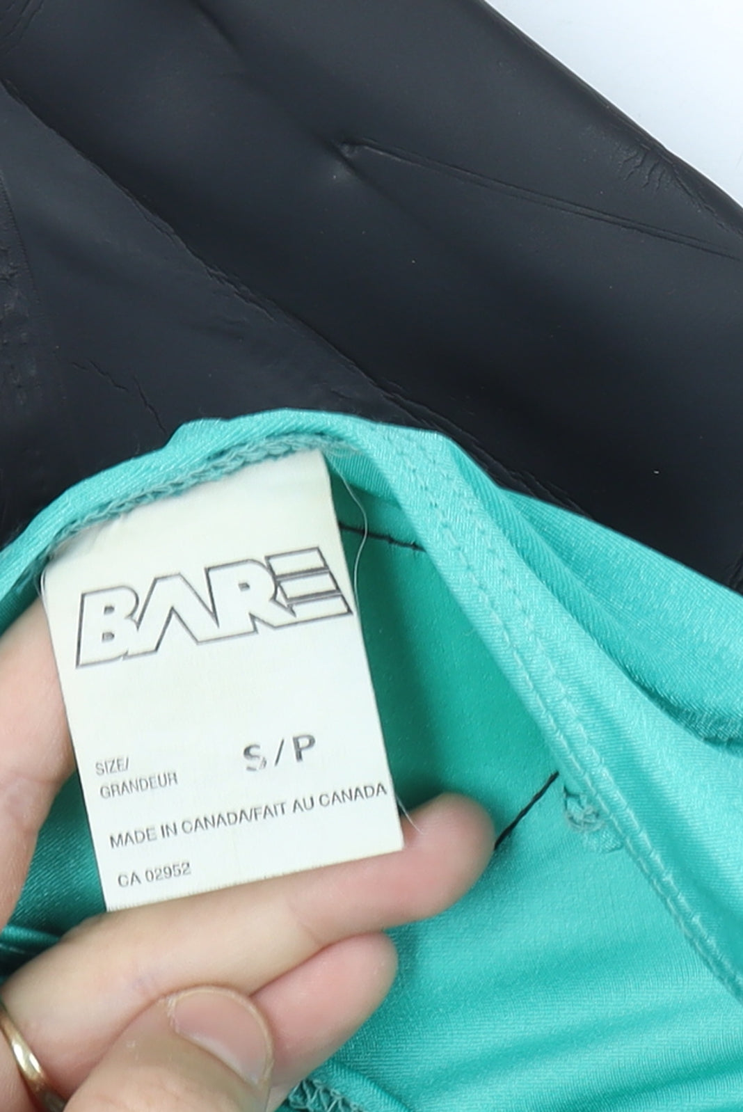 BARE Womens Black & Aqua Sleeveless Short Leg Wetsuit S