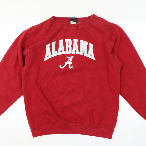 Genuine Stuff Mens Red Alabama Crew Neck Pullover Sweatshirt M