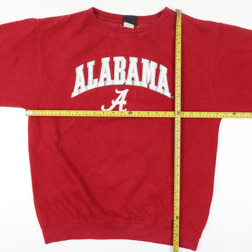 Genuine Stuff Mens Red Alabama Crew Neck Pullover Sweatshirt M