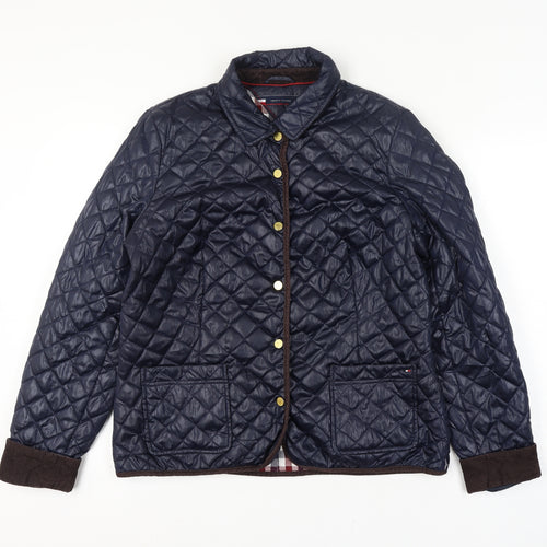 Tommy Hilfiger Women's Blue Quilted Padded Jacket Size 14