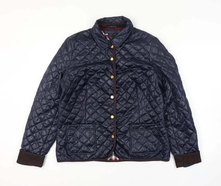 Tommy Hilfiger Women's Blue Quilted Padded Jacket Size 14