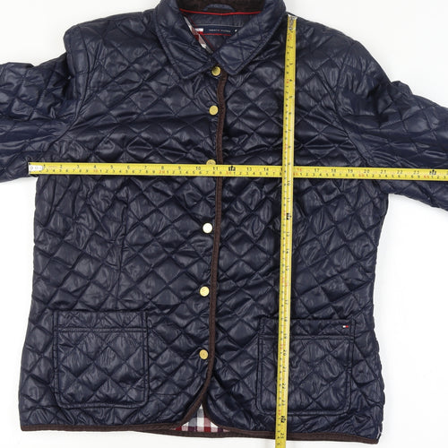 Tommy Hilfiger Women's Blue Quilted Padded Jacket Size 14