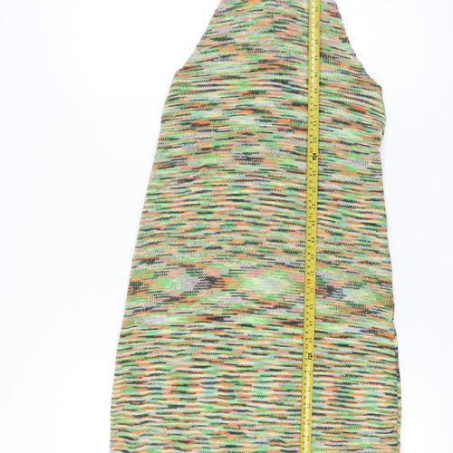 Jaded London Women Multicoloured Halter Slip Midi Dress M