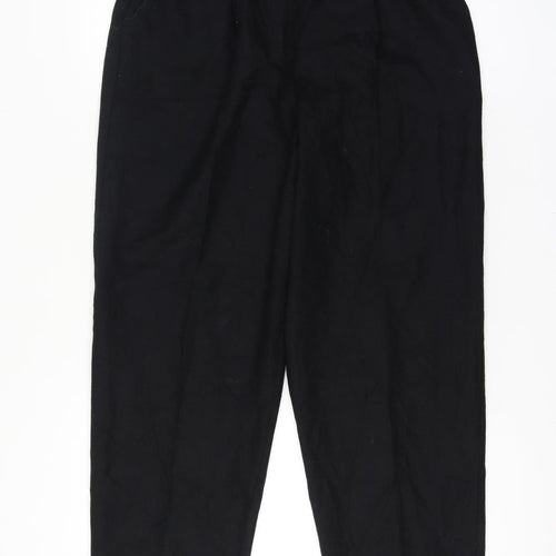 Norton McNaughton Women’s Black Wool Pleated Classic Trousers 32in