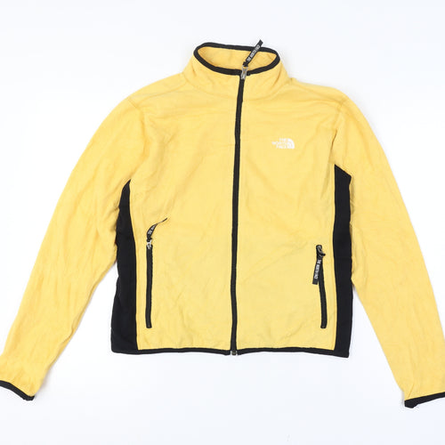 The North Face Women's A/W 2002 Yellow Fleece Jacket Size M Lightweight Outdoor Zip Up