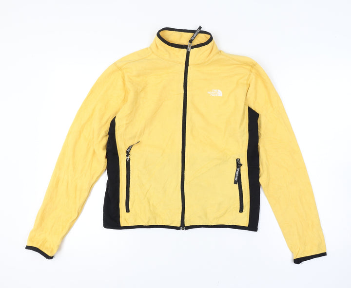 The North Face Women's A/W 2002 Yellow Fleece Jacket Size M Lightweight Outdoor Zip Up