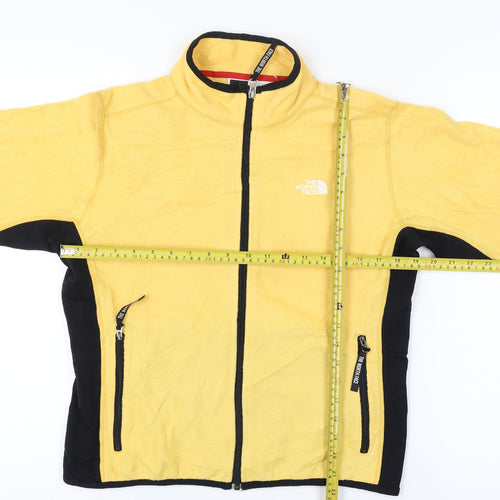 The North Face Women's A/W 2002 Yellow Fleece Jacket Size M Lightweight Outdoor Zip Up