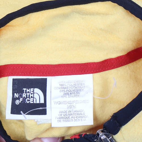 The North Face Women's A/W 2002 Yellow Fleece Jacket Size M Lightweight Outdoor Zip Up