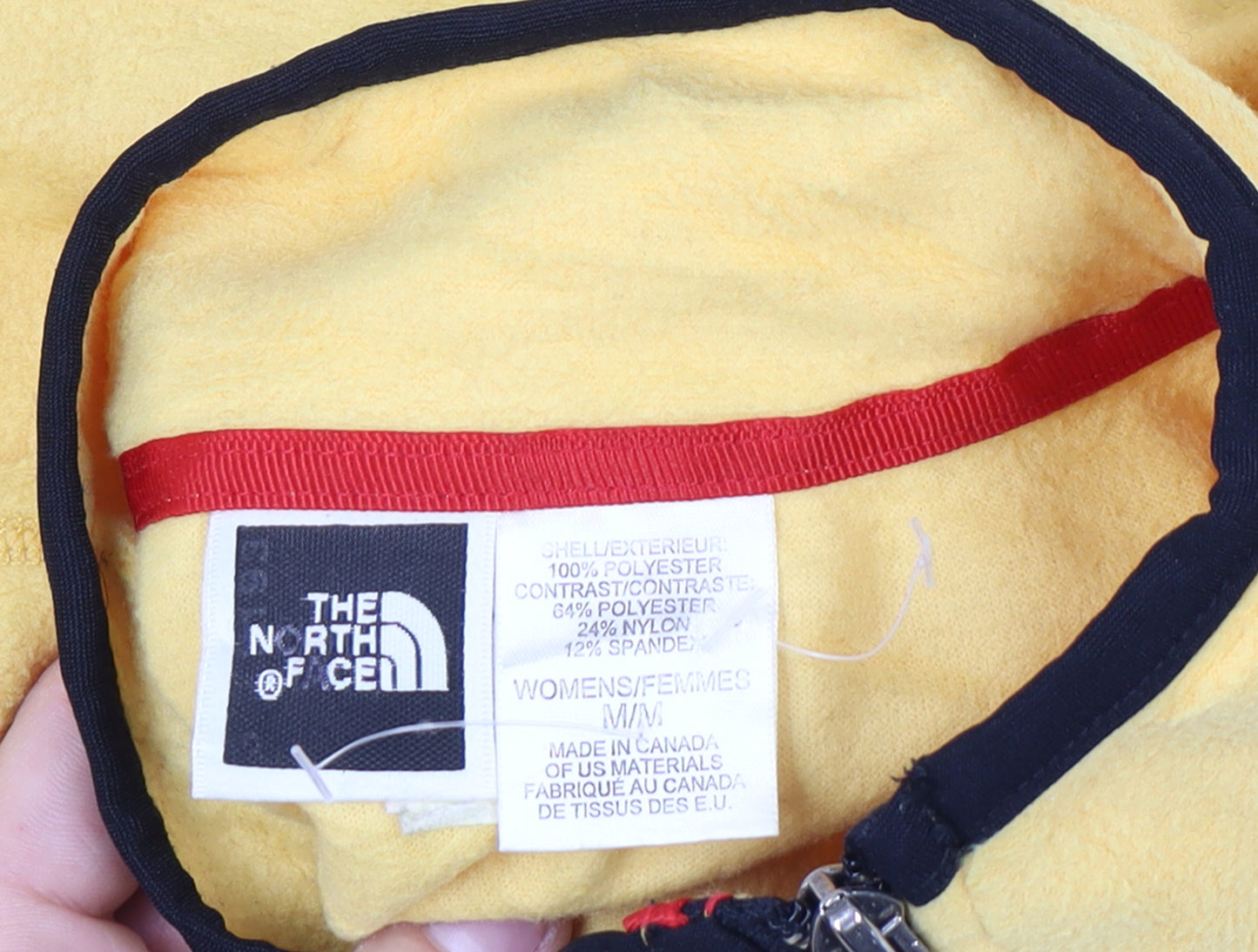 The North Face Women's A/W 2002 Yellow Fleece Jacket Size M Lightweight Outdoor Zip Up