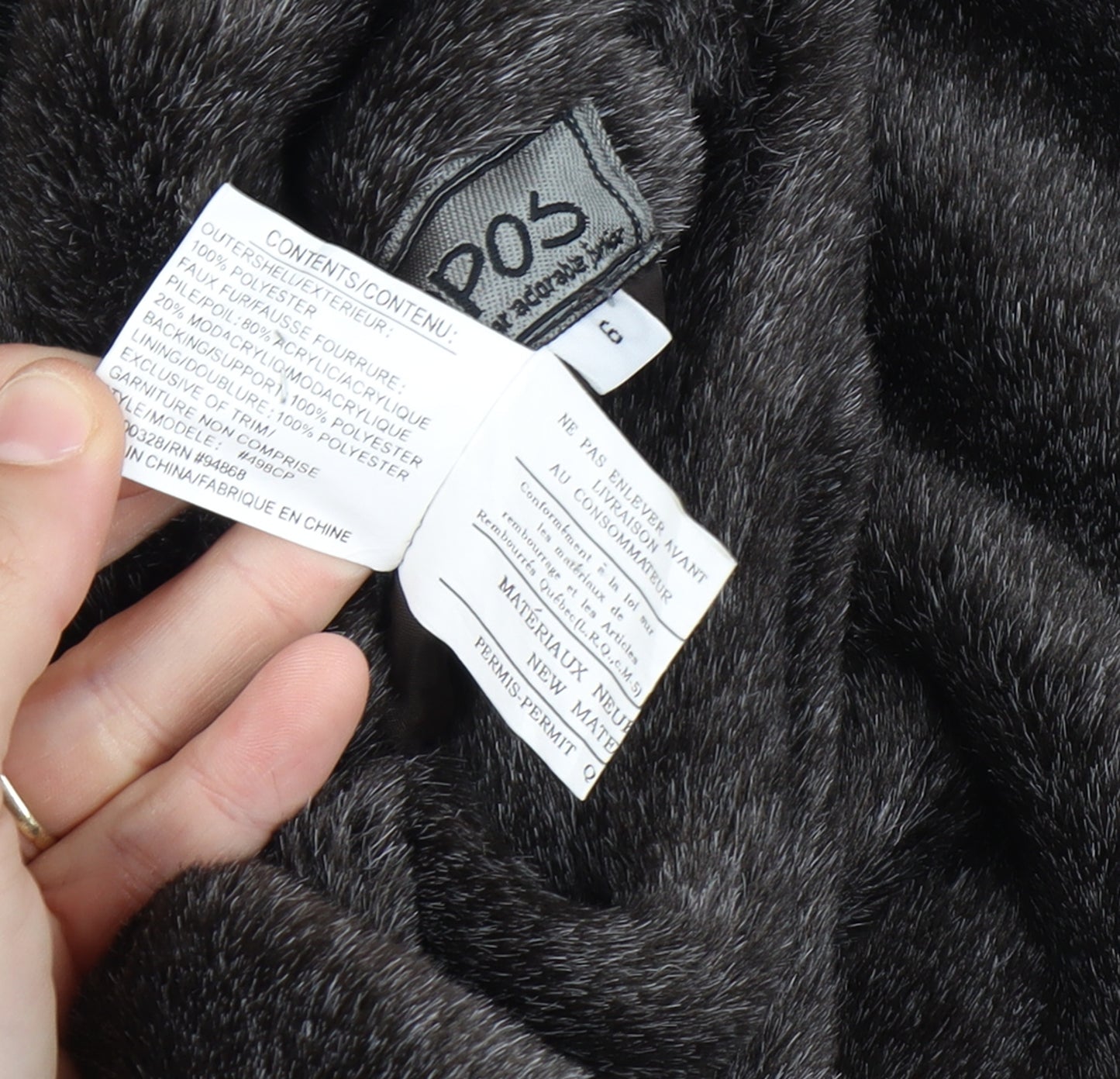 Reversible Apropos Women Brown Faux Fur Reversible Mid-Length Coat Size 6