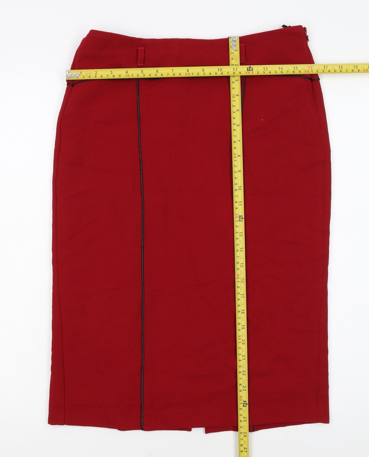 Marks and Spencer Women Red Pencil Skirt Size 10 Lined Workwear