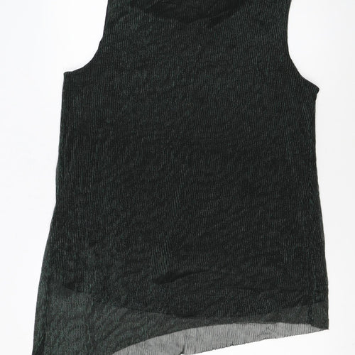 Evans Womens Black Metallic Sleeveless Tunic Top Size 22