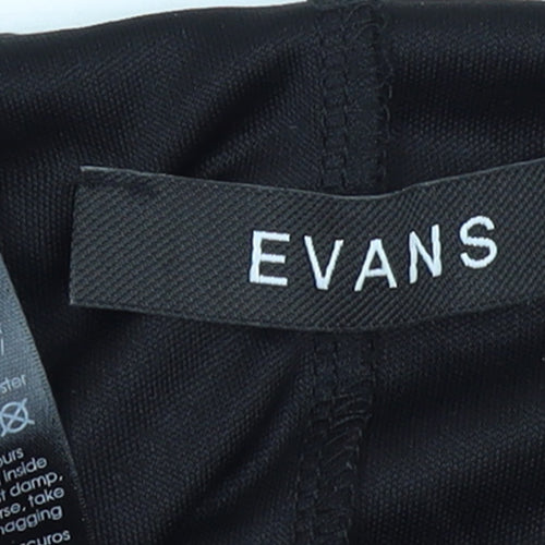 Evans Womens Black Metallic Sleeveless Tunic Top Size 22