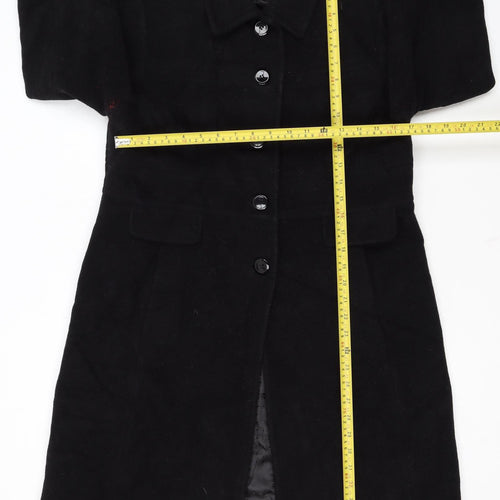 Worthington Women's Black Wool Blend Petite Medium Long Overcoat