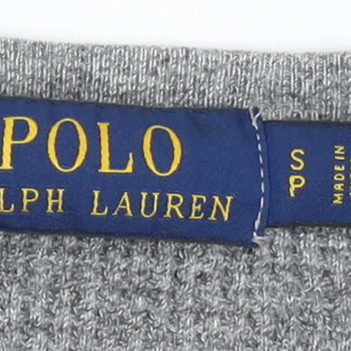 Polo Ralph Lauren Men's Grey Waffle-Knit Cotton Jumper Size S