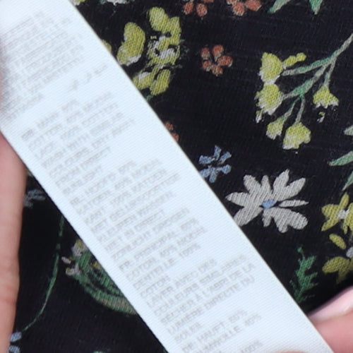 Fat Face Womens Black Floral Cotton Shift Dress Size 20