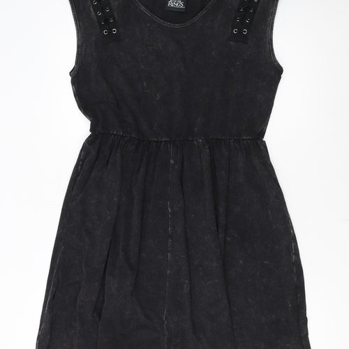 The Lord of the Rings Women's Black Hi-Low Cotton A-Line Sleeveless Dress M