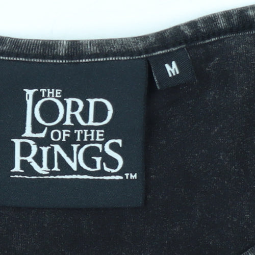 The Lord of the Rings Women's Black Hi-Low Cotton A-Line Sleeveless Dress M