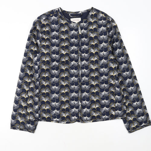 Marks and Spencer Per Una Women's Blue Floral Jacket Size 12