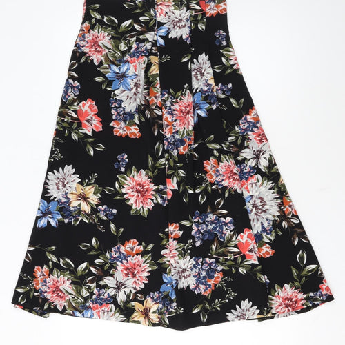 Artlove Paris Women's Multicoloured Floral A-Line Midi Skirt M
