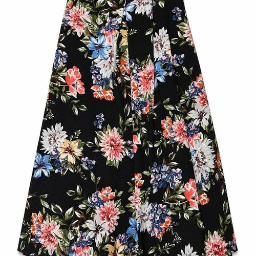 Artlove Paris Women's Multicoloured Floral A-Line Midi Skirt M