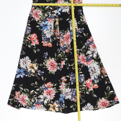 Artlove Paris Women's Multicoloured Floral A-Line Midi Skirt M