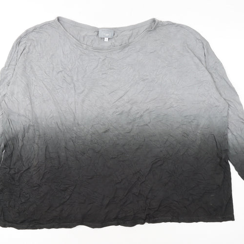 Mint Velvet Women’s Grey Ombre Long Sleeve Basic T-Shirt Size 14