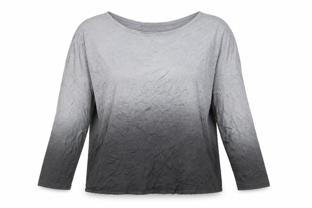 Mint Velvet Women’s Grey Ombre Long Sleeve Basic T-Shirt Size 14