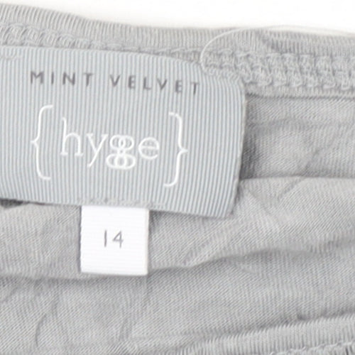 Mint Velvet Women’s Grey Ombre Long Sleeve Basic T-Shirt Size 14