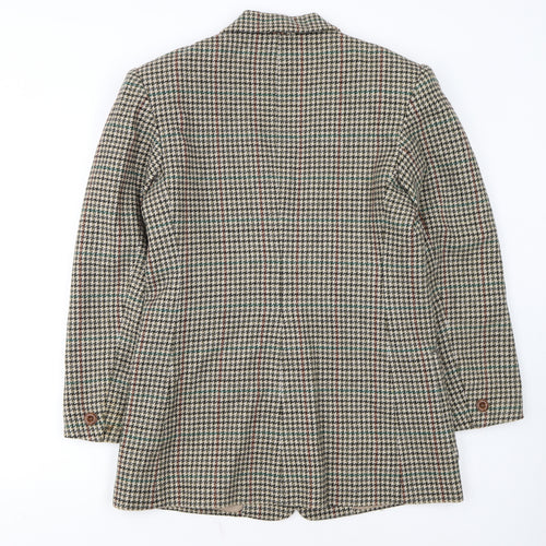 Modern Essentials Women's Multicoloured Houndstooth Wool Blazer Size 12