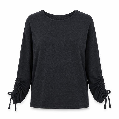 Marks & Spencer Women Grey Long Sleeve Jersey Pyjama Top Size 10