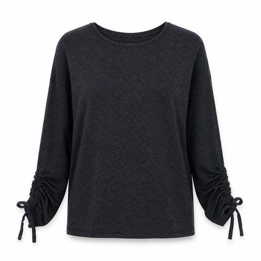Marks and Spencer Women Grey Long Sleeve Jersey Pyjama Top Size 10