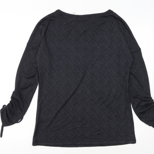 Marks and Spencer Women Grey Long Sleeve Jersey Pyjama Top Size 10