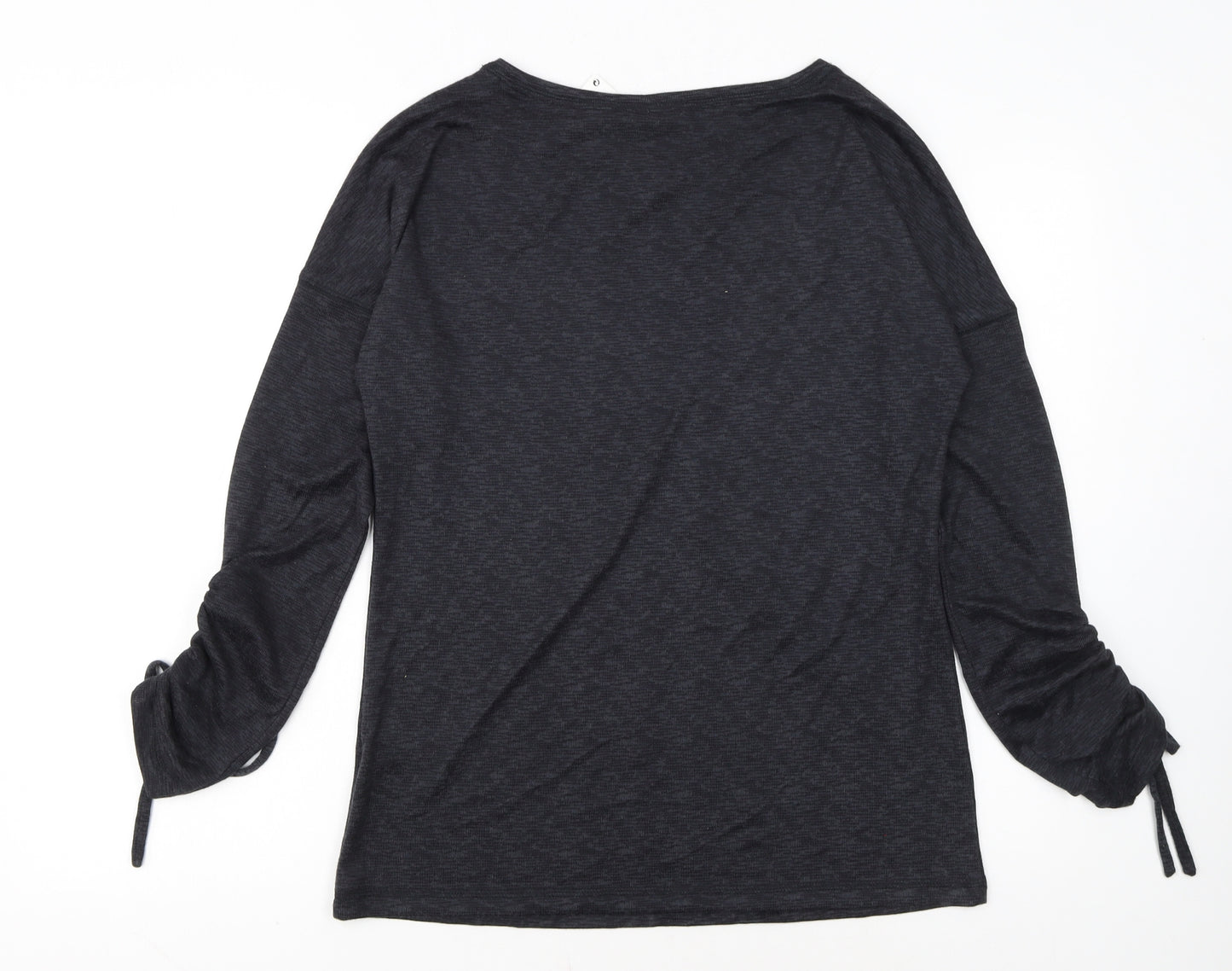 Marks and Spencer Women Grey Long Sleeve Jersey Pyjama Top Size 10