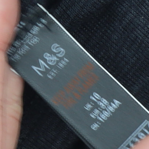 Marks and Spencer Women Grey Long Sleeve Jersey Pyjama Top Size 10