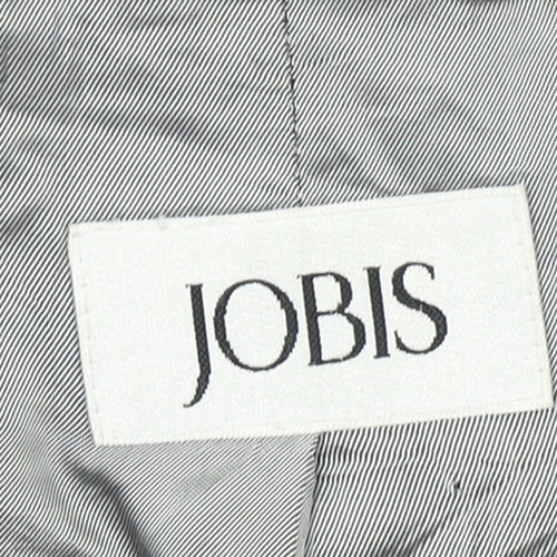 JOBIS Womens Grey Wool Mid-Length Overcoat Size 12