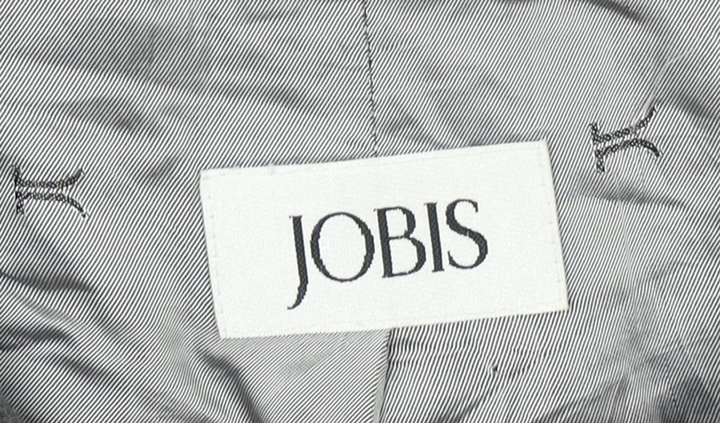 JOBIS Womens Grey Wool Mid-Length Overcoat Size 12