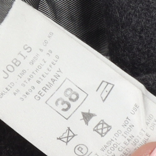 JOBIS Womens Grey Wool Mid-Length Overcoat Size 12